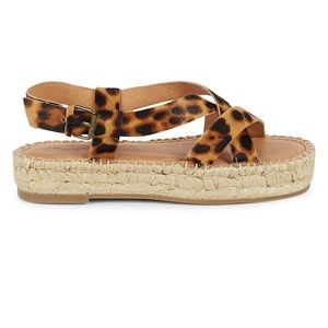 NIB Madewell Espadrille Sandals in Calf Hair